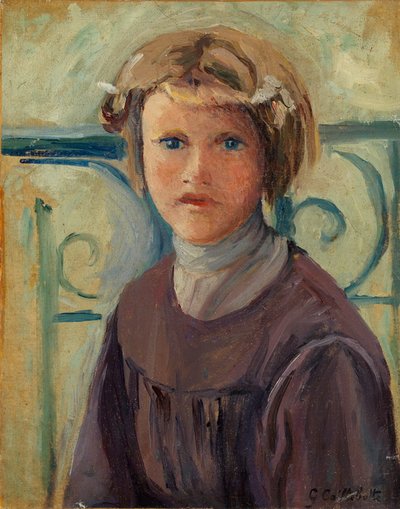 Bambina al balcone da Gustave Caillebotte